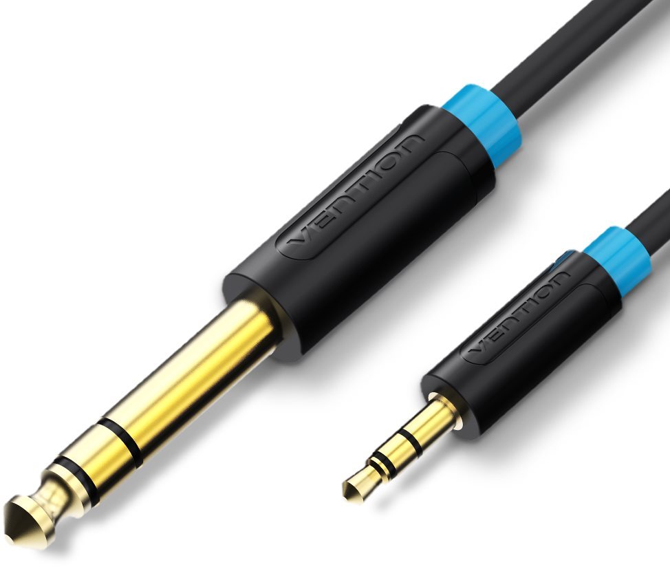 Vention 6,5 mm Jack Male to 3,5 mm Male Audio Cable 2 m Black