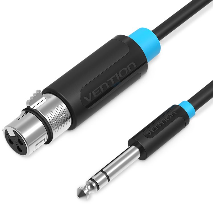 Vention 6.3mm Jack Male to XLR Female Audio Cable 2m Black