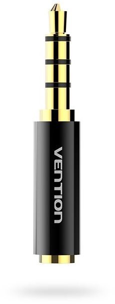 Vention 3,5 mm Jack Male to 2,5 mm Female Audio Adapter Black Metal Type