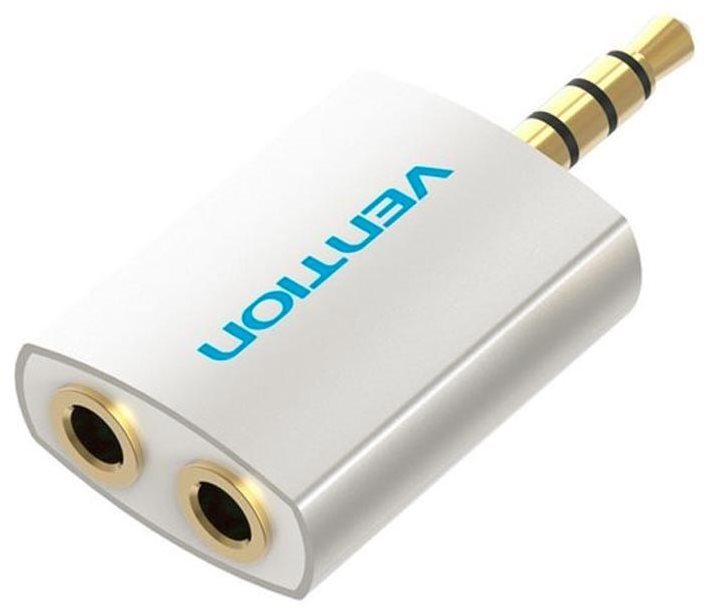 Vention 3.5mm Jack Male to 2× 3.5mm Female Audio Splitter Silvery