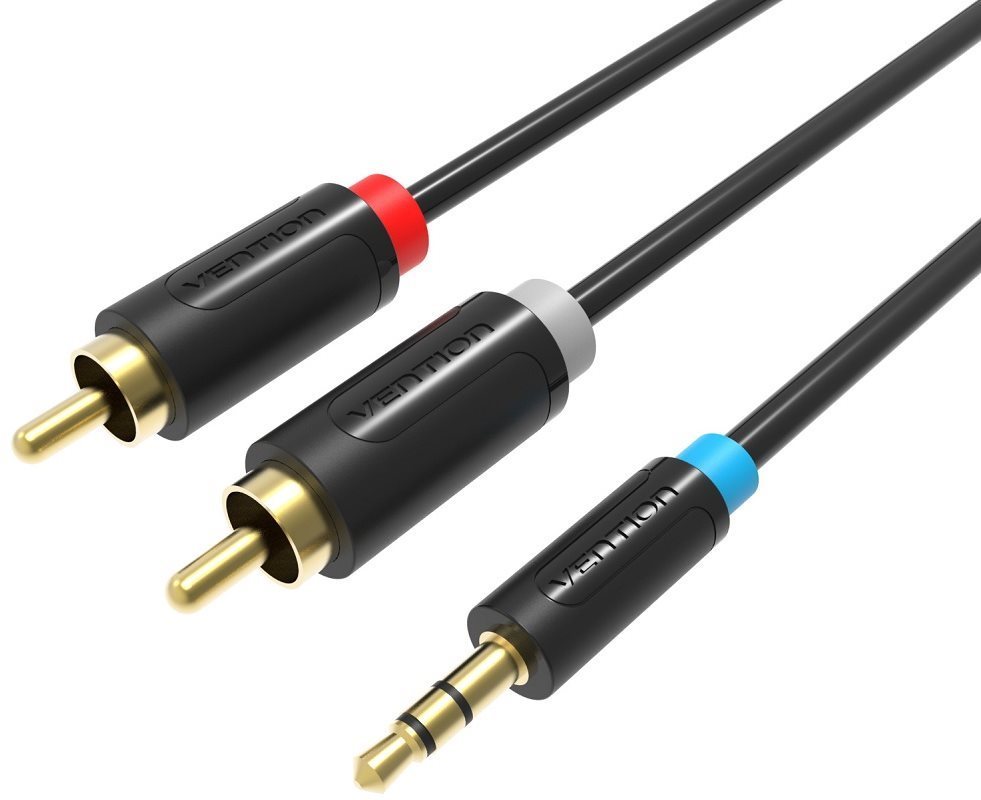 Vention 3,5 mm Jack Male to 2-Male RCA Adapter Cable 3 m Black