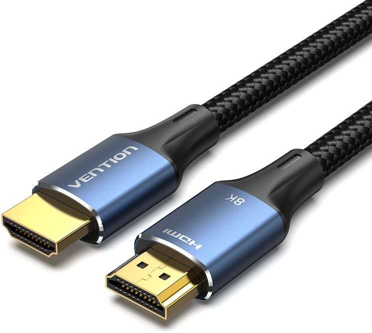 Vention Cotton Braided HDMI-A Male to Male HD Cable 8K 1.5 m Blue Aluminum Alloy Type