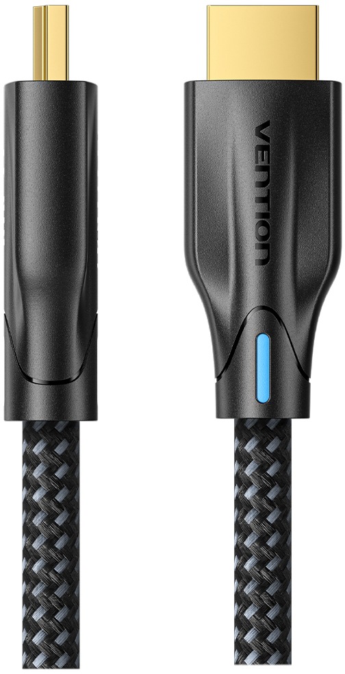 Vention Cotton Braided HDMI-A Male to Male 8K HD Cable 1,5 m Black
