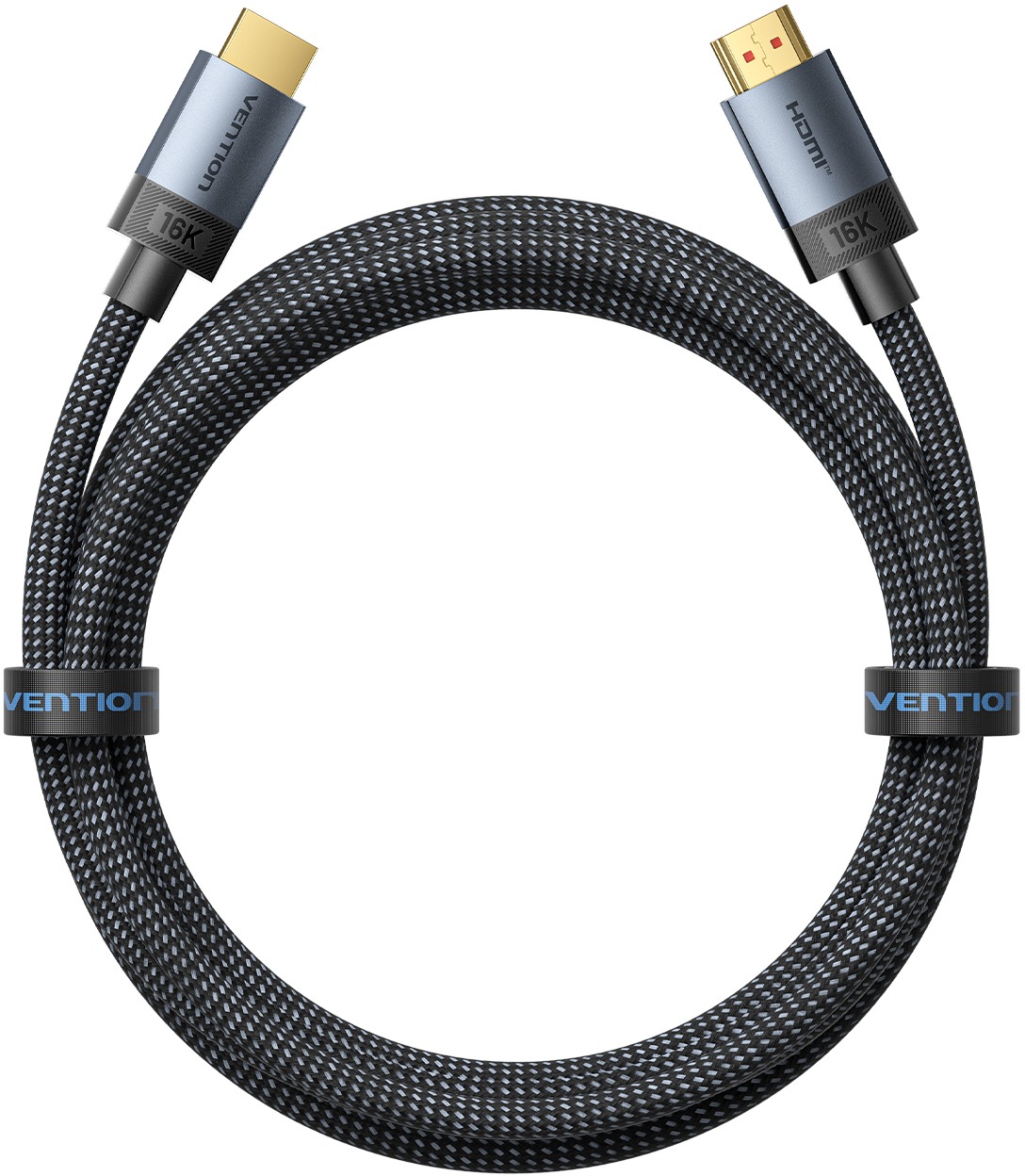 Vention Fabric Braided HDMI-A Male to Male HD Cable 16K 3 m Gray