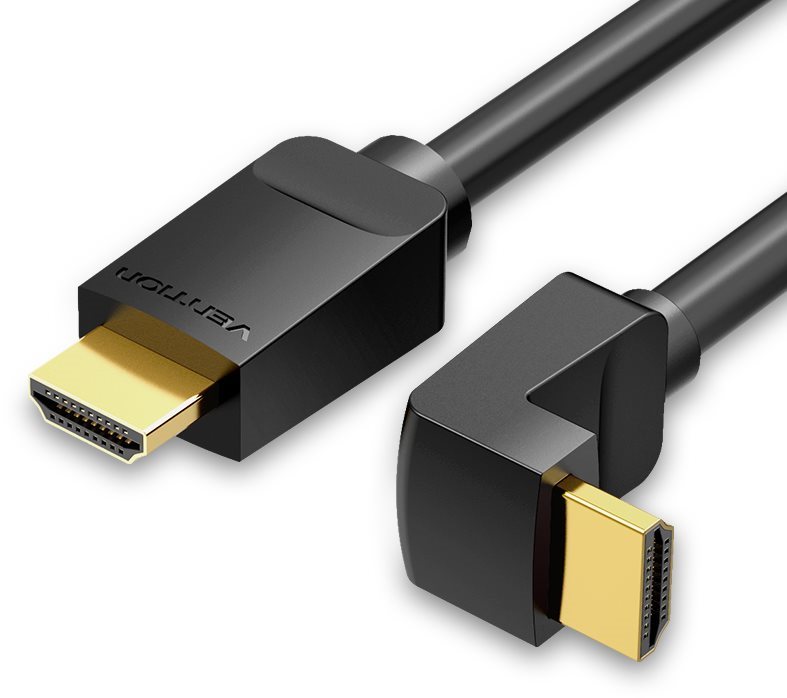 Vention HDMI 2.0 Right Angle Cable 90 Degree 2 m Black