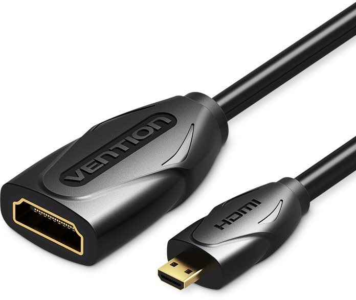 Vention Micro HDMI (M) to HDMI (F) Extension Cable/Adapter 1 M Black