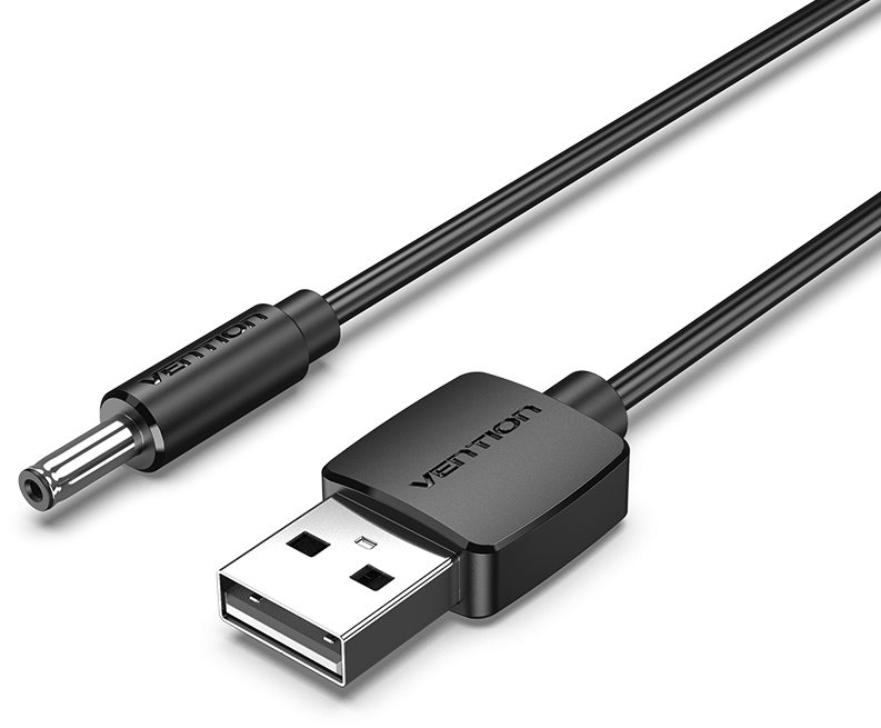 Vention USB to DC 3,5 mm Charging Cable Black 1,5 m