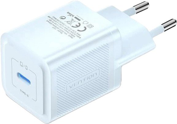 Vention 1-Port USB-C GaN Charger (20 W) EU-Plug Blue