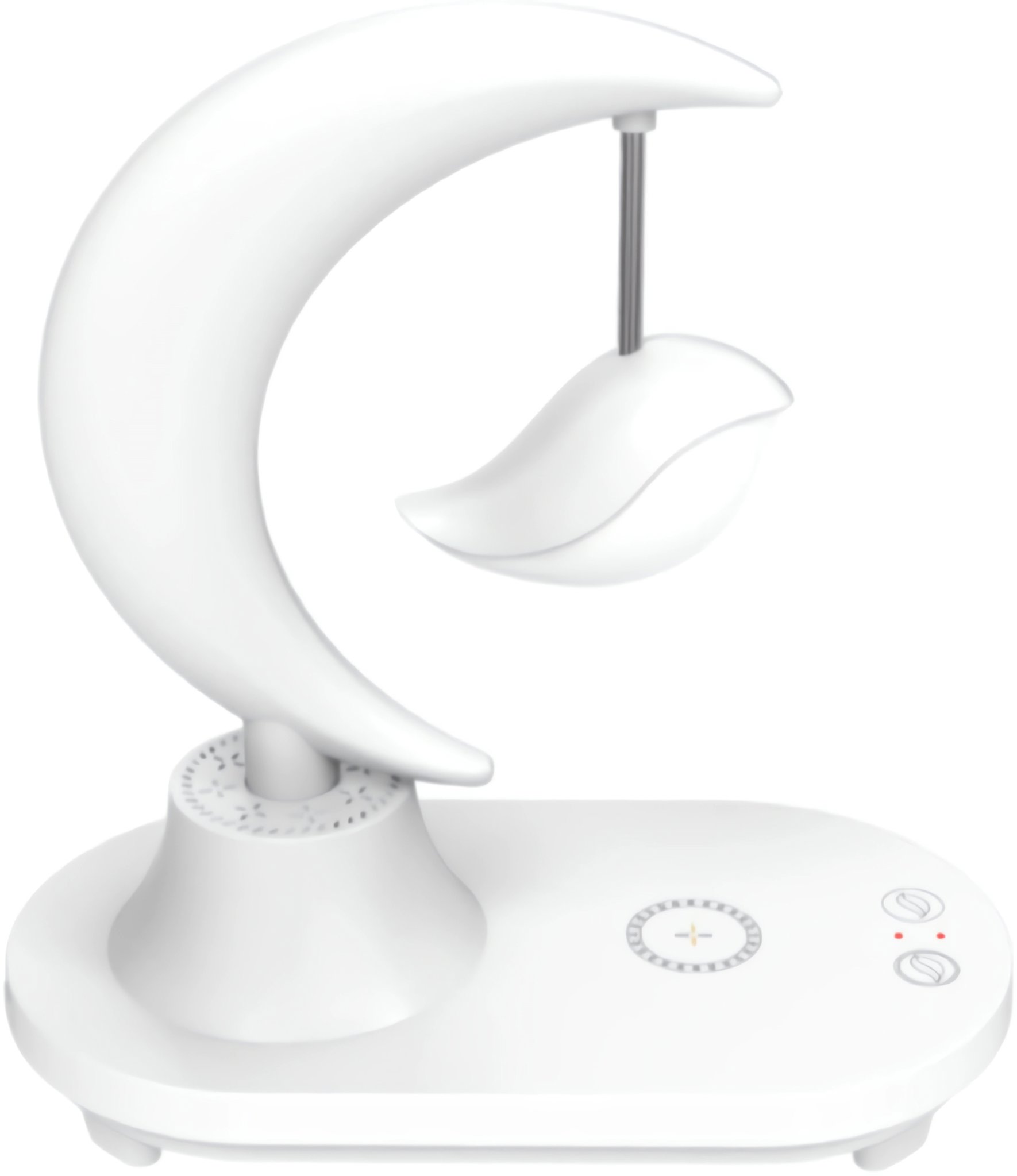 VERK 12368 Lampička s bluetooth reproduktorom, RGB osvetlením a bezdrôtovým nabíjaním, veľryba