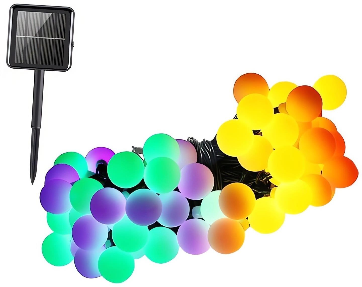 Verk 12297 Solárna dekoračná reťaz girlanda 40 LED, 690 cm, Multicolor
