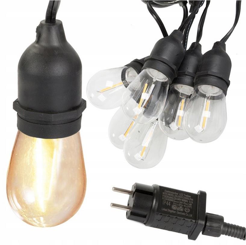 Verk 12300 LED Vonkajšia dekoračná reťaz girlanda 20 žiaroviek, IP44, 20 m