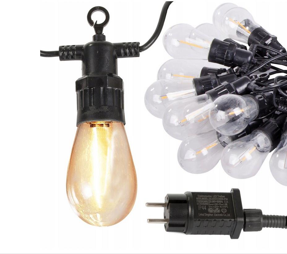Verk 12301 LED Vonkajšia dekoračná reťaz girlanda 15 žiaroviek, IP44, 15 m