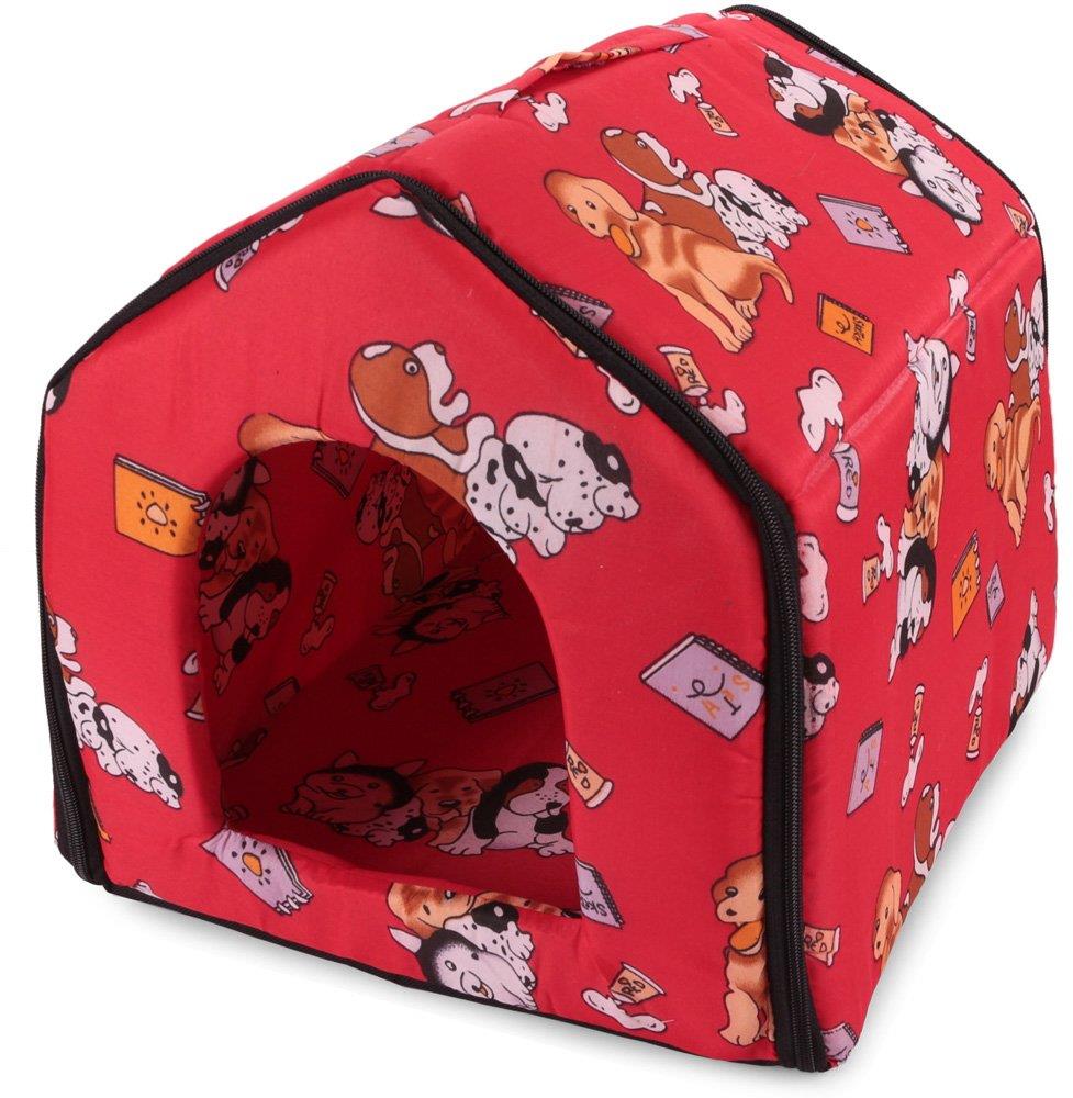 Verk 19003 Domček pre psa, mačku 35 × 41 × 36 cm červený