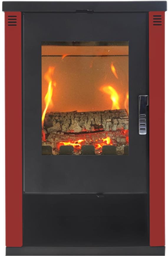 VERSO Lheia, červené, 7 kW, dymovod 150 mm