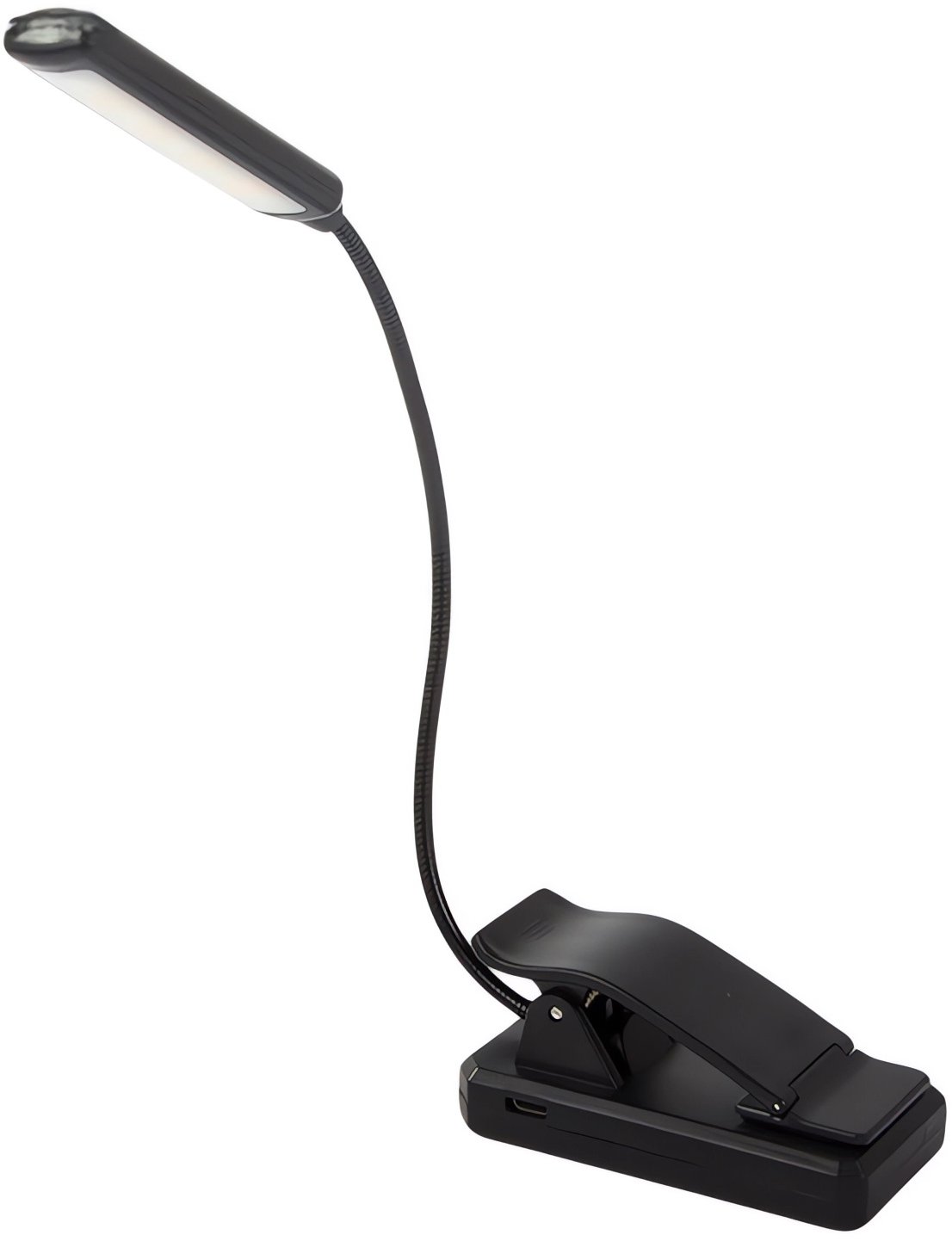 Verk 27415 LED lampa na čítanie s klipsom, 2 W, čierna
