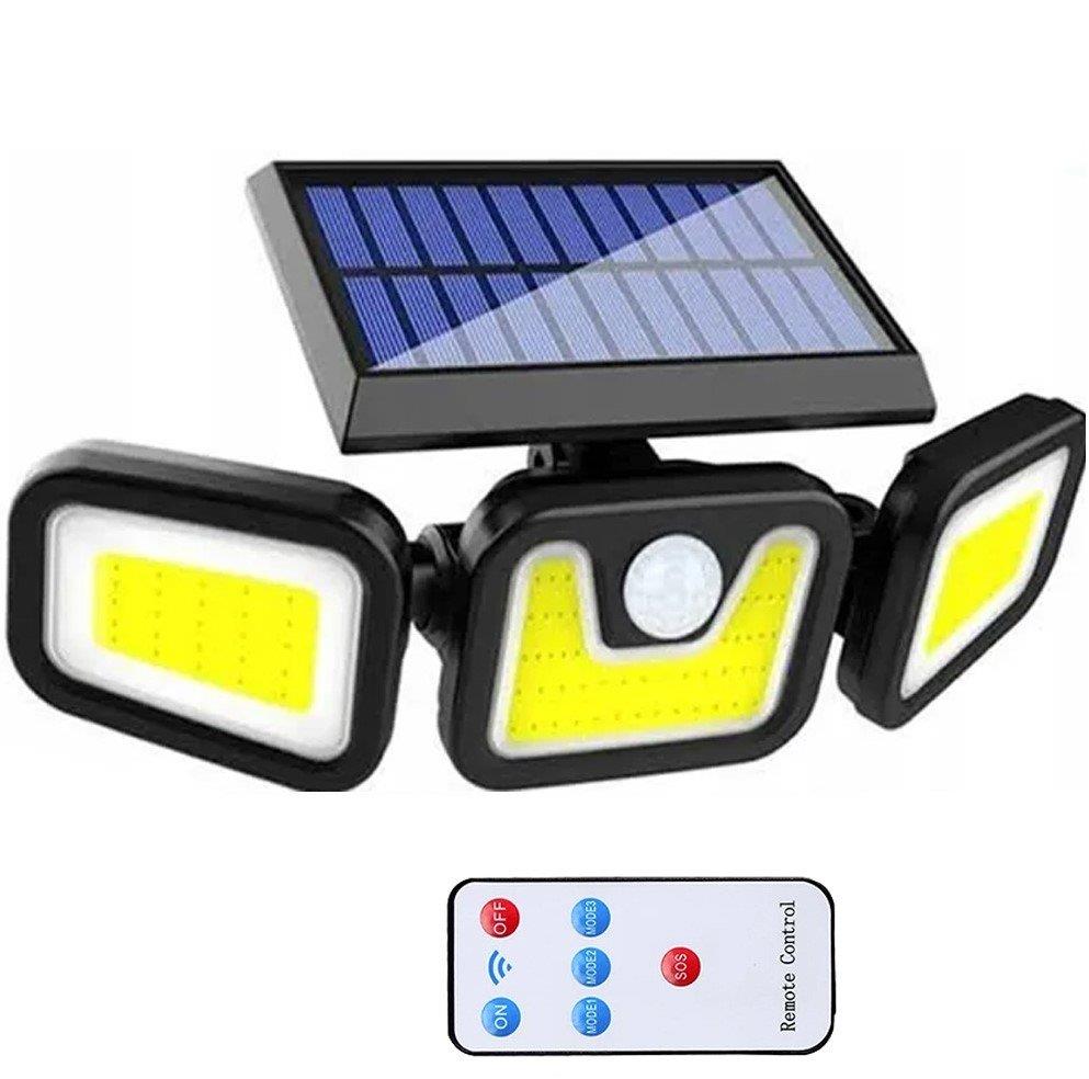 Verk 12282 Solárne 103 COB LED osvetlenie s PIR senzorom pohybu, IP67, 2400 mAh