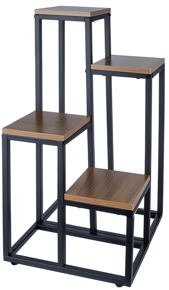 Ruhhy 25997 Stojan na květiny 71 × 34,5 × 34,5 cm, hnědý