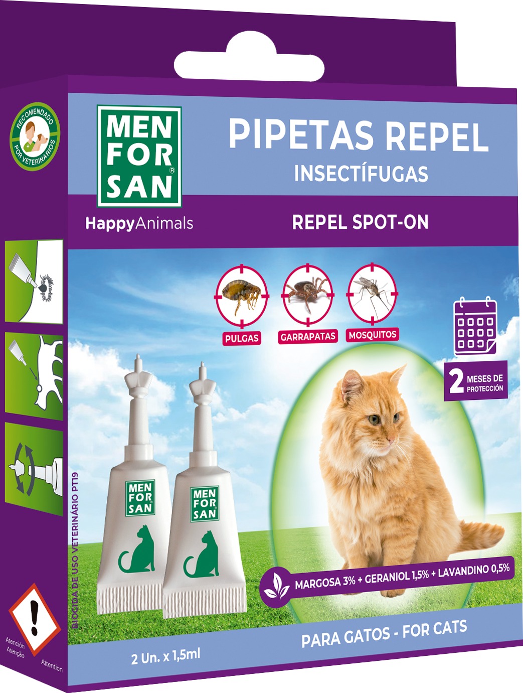 Menforsan Antiparazitné pipety pre mačky 2 ks