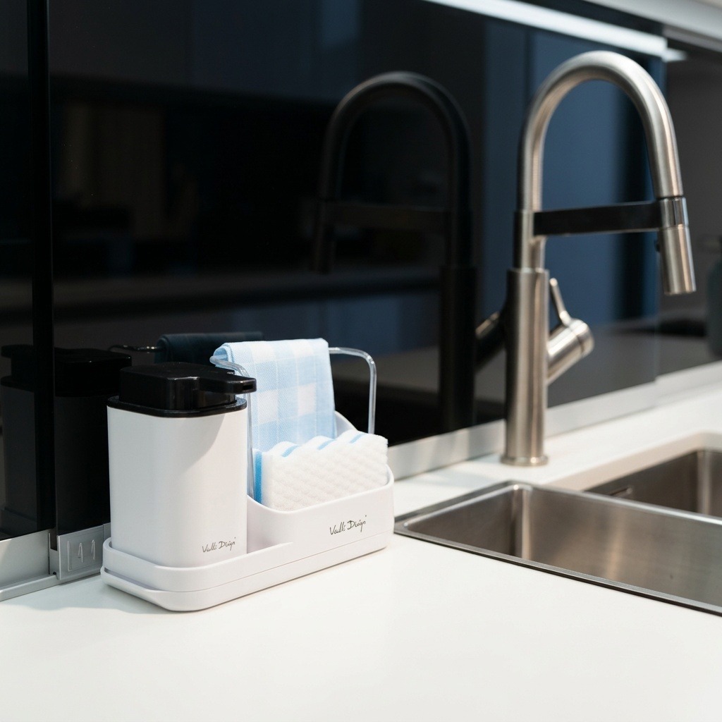 Vialli Design Organizér s dávkovačom LIVIO DUO_8302, biely