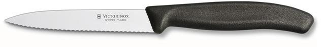 Victorinox nôž na zeleninu s vlnitým ostrím 10 cm černý