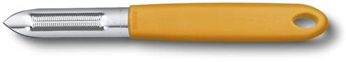 Victorinox škrabka na zemiaky s dvojitým vrúbkovaným ostrím oranžová