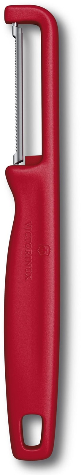Victorinox Škrabka Iota s vrúbkovaným ostrím červená