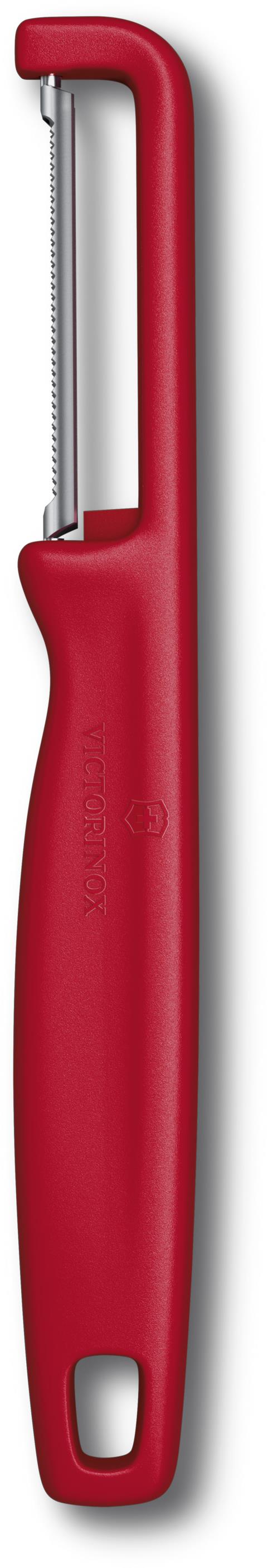 Victorinox Škrabka Iota s vrúbkovaným ostrím červená