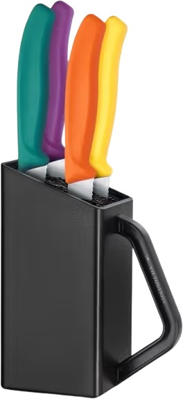 Victorinox Súprava Swiss Classic, blok s nožmi na steaky & Pizzu 5 ks farebné