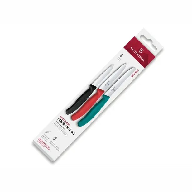 Victorinox Súprava kuchynských nožov 3 ks – červený, čierny, zelený