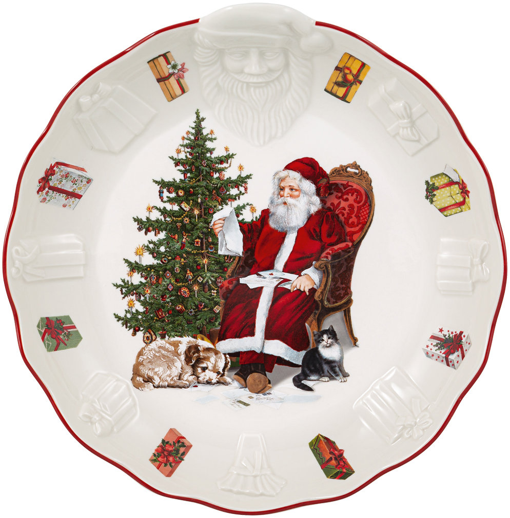 VILLEROY & BOCH Vánoční mísa TOY'S FANTASY Reliéf Santy