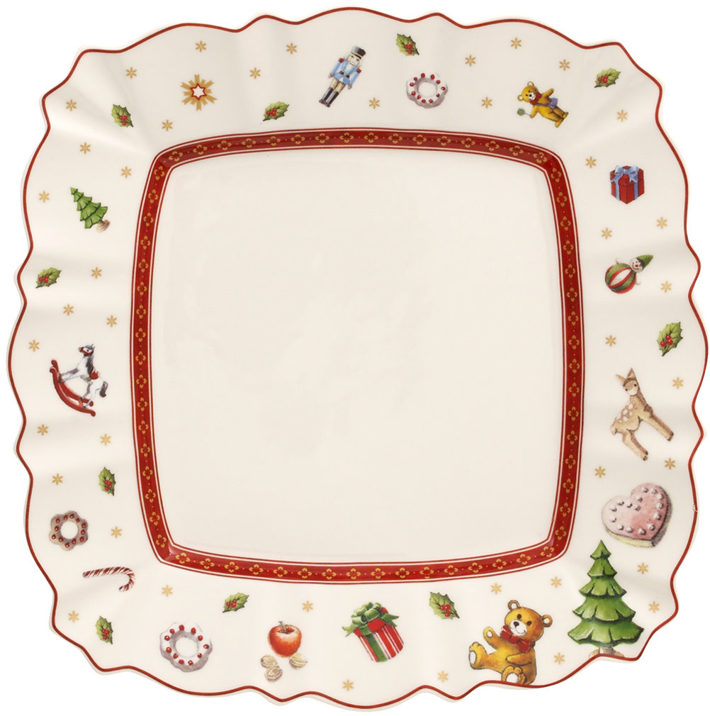 VILLEROY & BOCH Vánoční čtvercový salátový talíř z kolekce TOY'S DELIGHT +