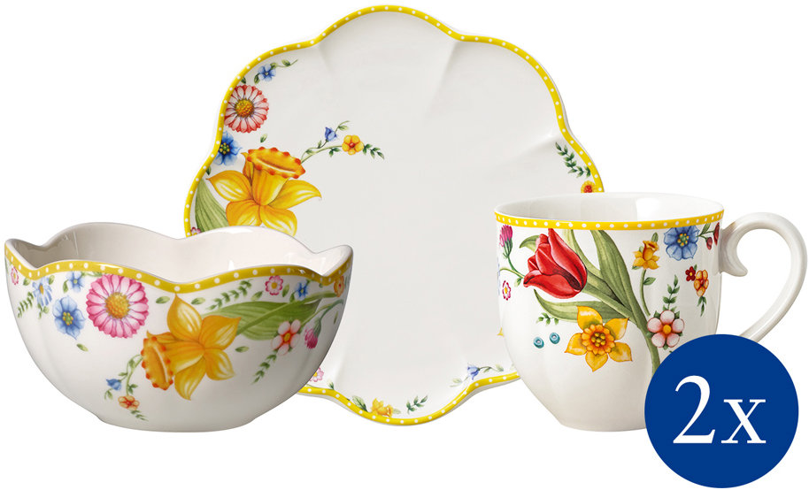VILLEROY & BOCH Snídaňová sada pro 2 osoby z kolekce Spriing Awakening