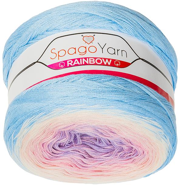 BELLATEX SpagoYarn Rainbow 250 g – 13 fialová, ružová, modrá