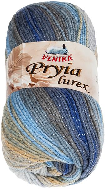 BELLATEX Priadza Pryia lurex 100 g – 302 sivá, modrá, béžová