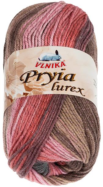 BELLATEX Priadza Pryia lurex 100 g – 303 ružová, hnedá
