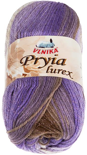 BELLATEX Priadza Pryia lurex 100 g - 310 fialová, hnedá