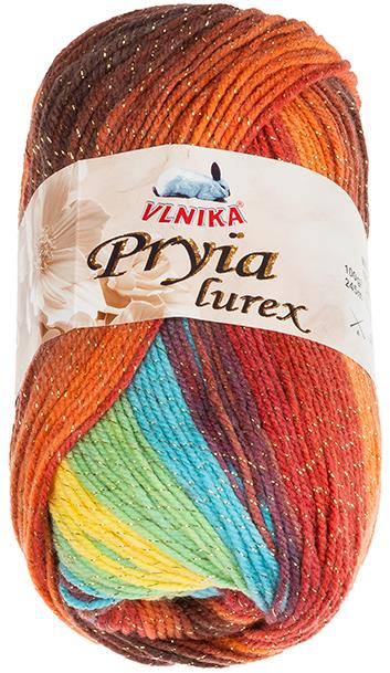 BELLATEX Priadza Pryia lurex 100 g - 323 červená, žltá, modrá, zelená