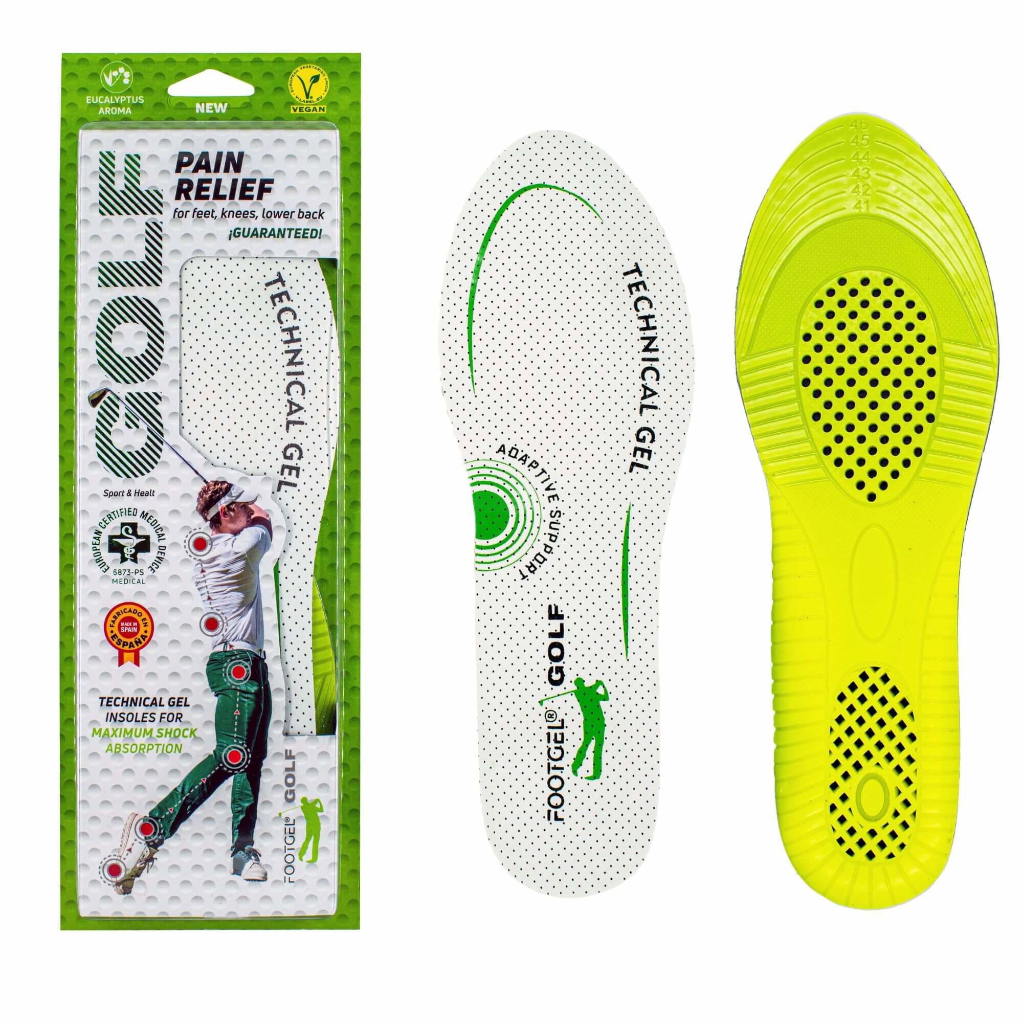 Footgel Gelové vložky GOLF 35-40