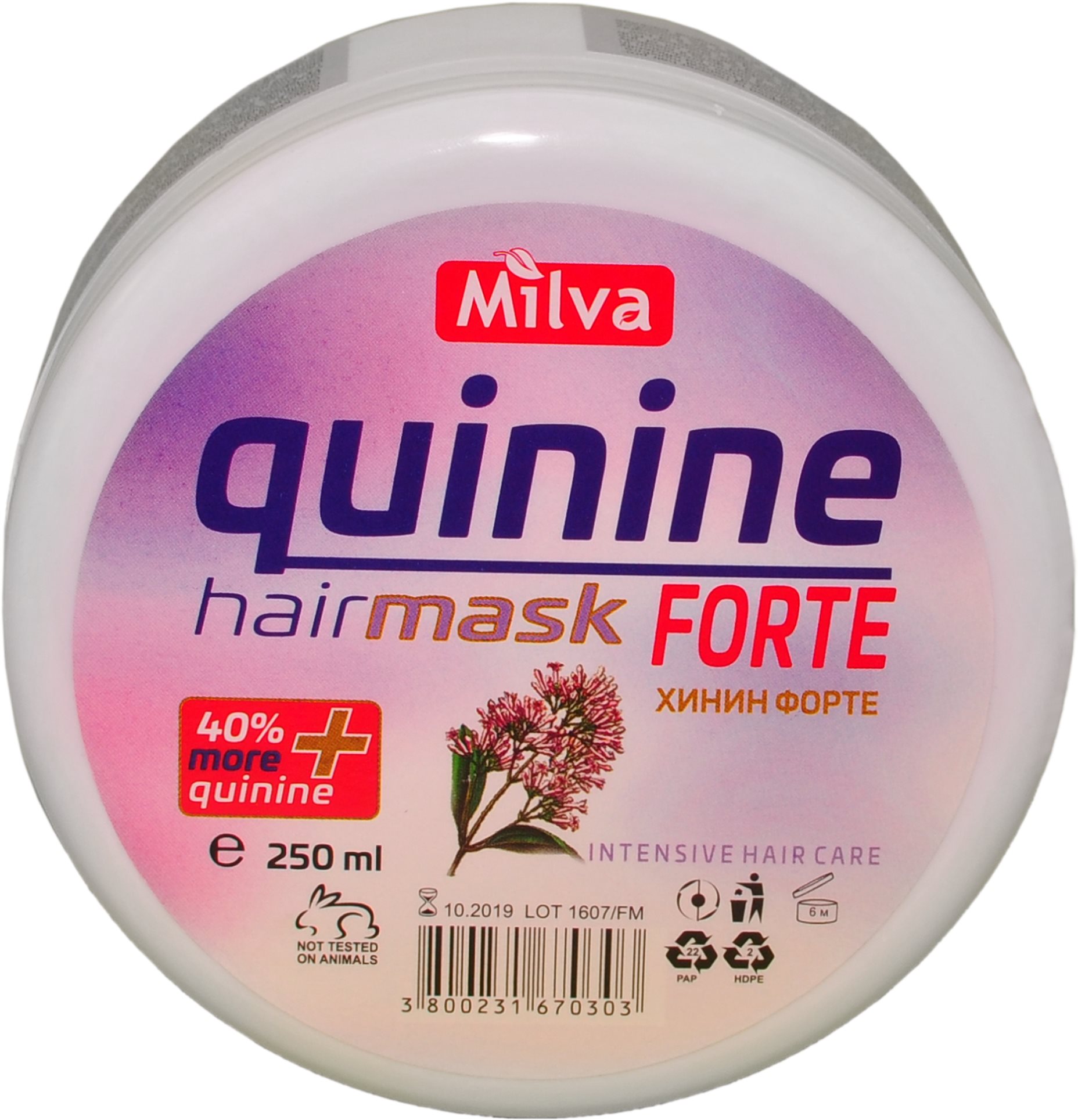 MILVA Chinínová maska Forte 250 ml