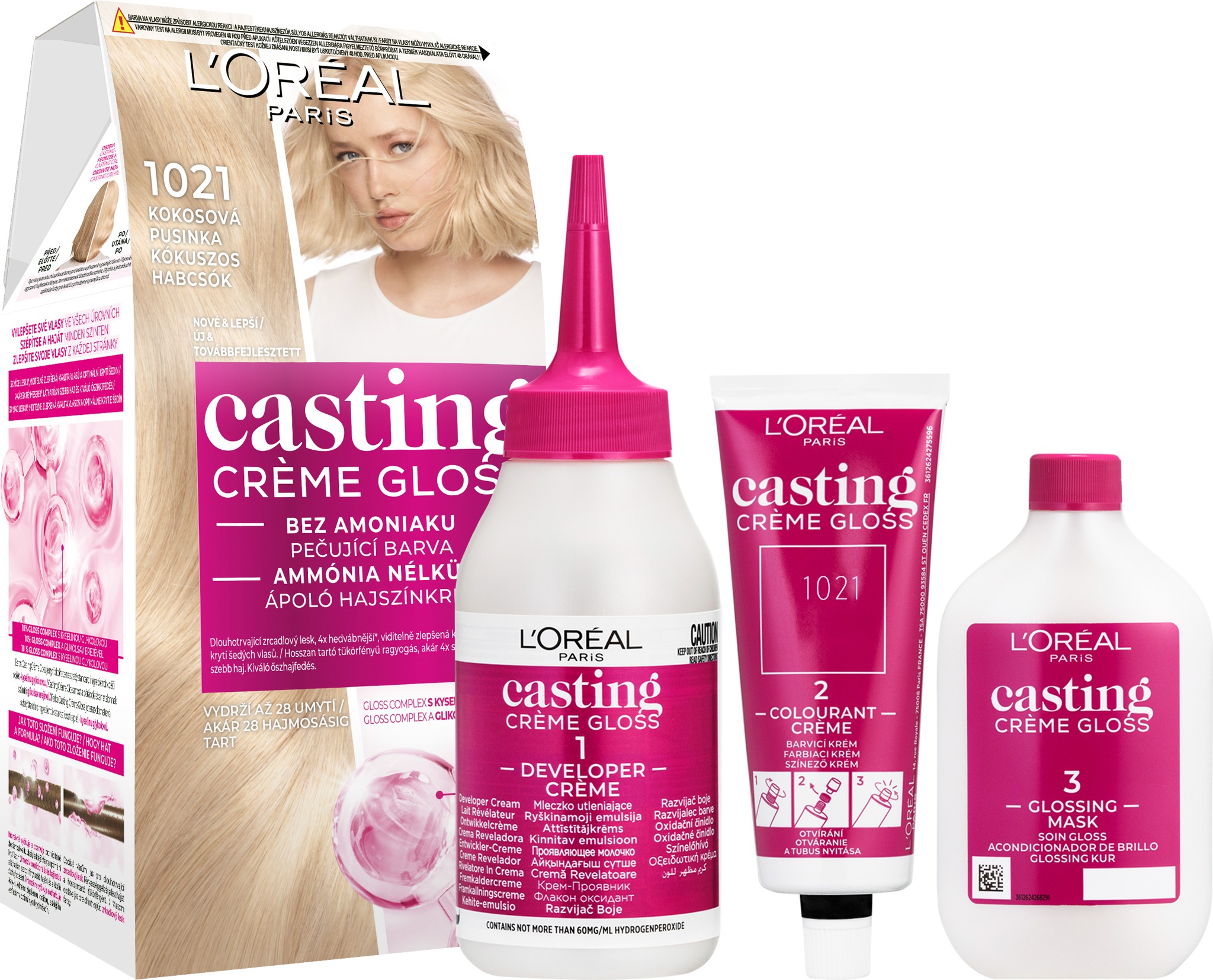 L'ORÉAL CASTING Creme Gloss 1021 Kokosová pusinka