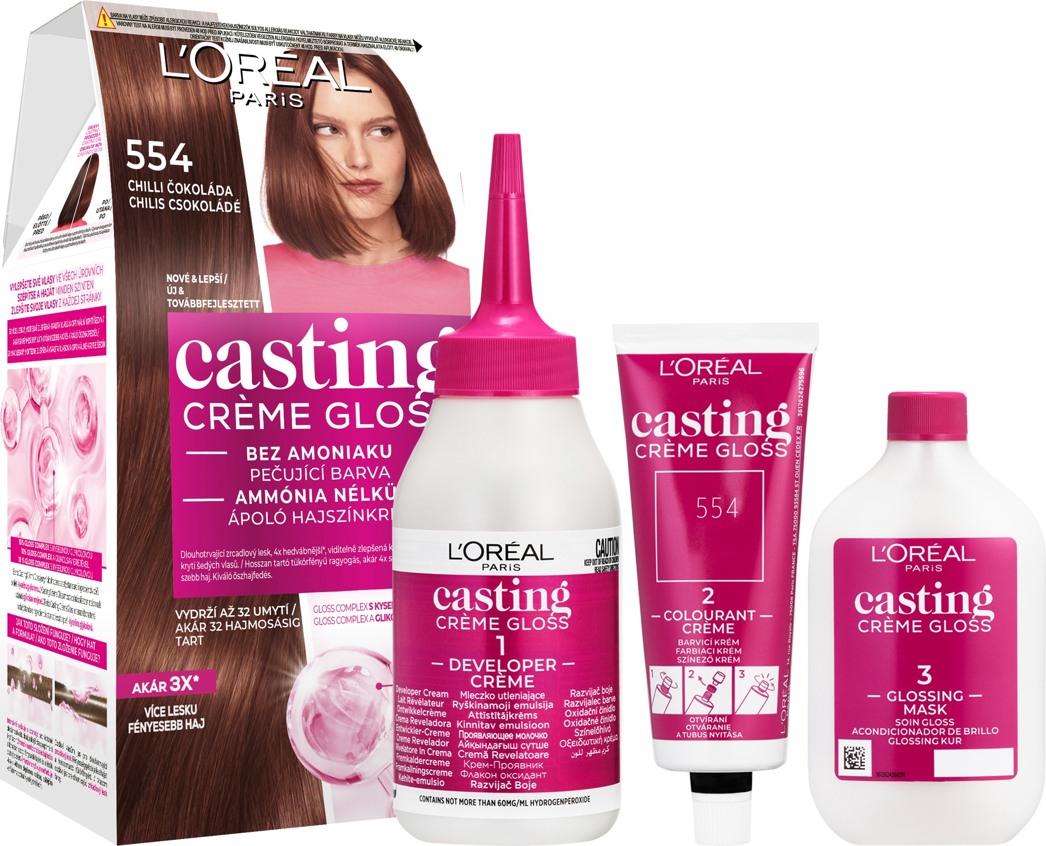 L'ORÉAL CASTING Creme Gloss 554 Čili čokoláda