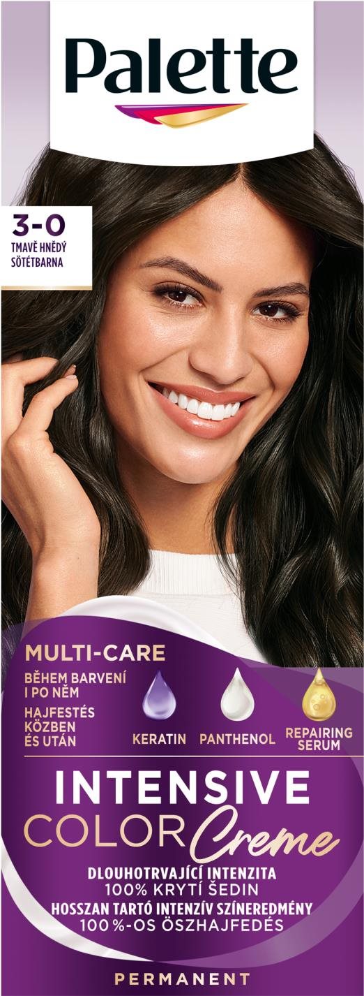 SCHWARZKOPF PALETTE Intensive Color Creme 3-0, tmavohnedá, 50 ml