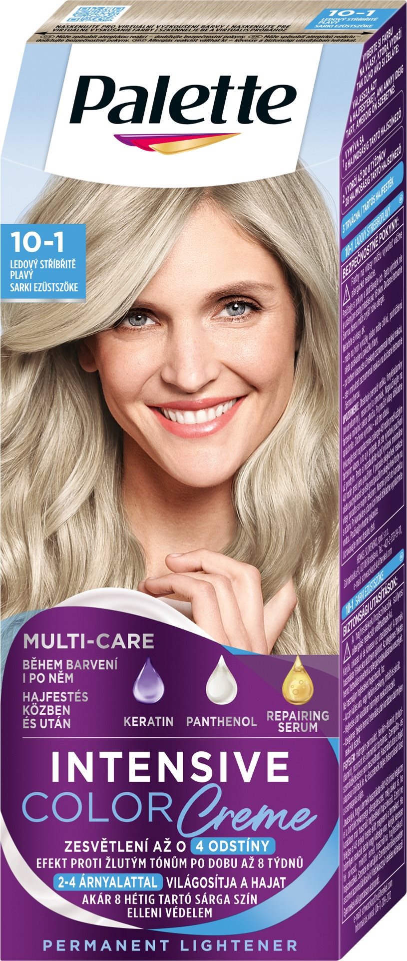 SCHWARZKOPF PALETTE Intensive Color Cream 10-1 (C10) Ľadový striebristo plavý