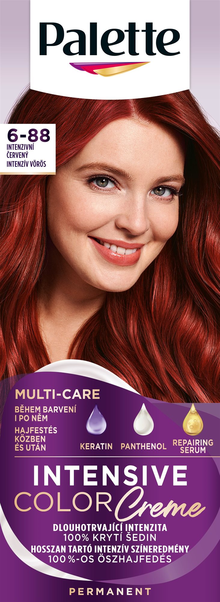 SCHWARZKOPF PALETTE Intensive Color Cream 6-88 (RI5), intenzívna červená