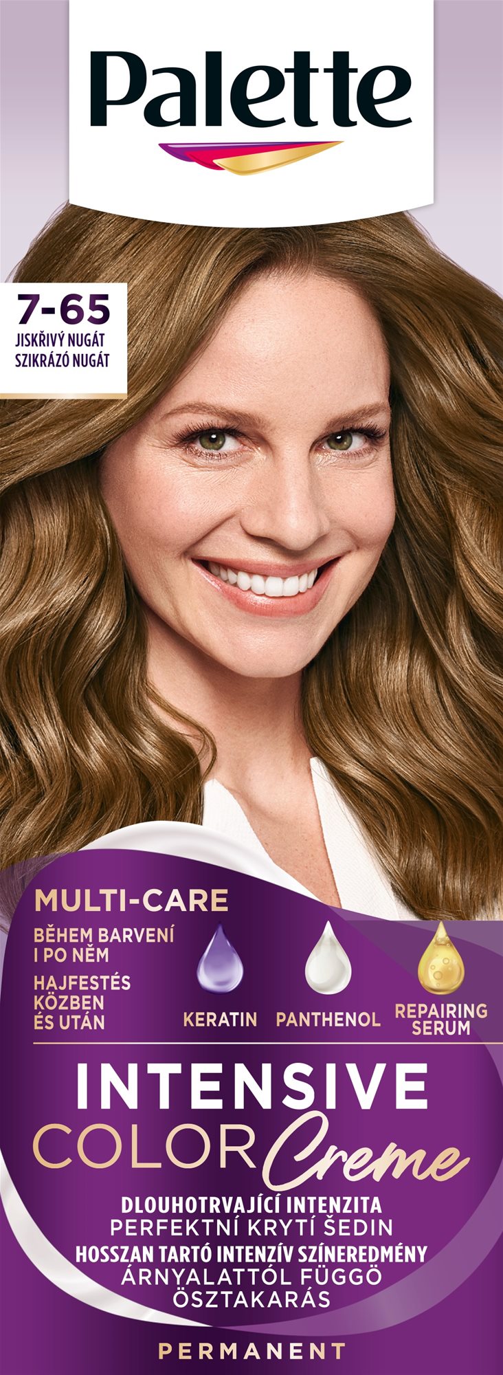 SCHWARZKOPF PALETTE Intensive Color Cream 7-65 (LG5), iskrivý nugát