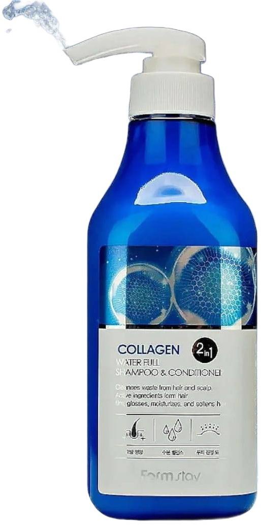 FARM STAY Collagen Water Full Shampoo & Conditioner 530 ml