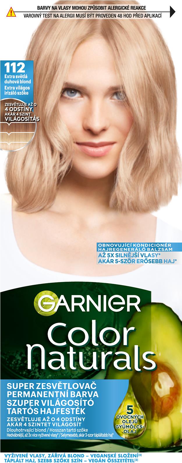 GARNIER Color Naturals permanentná farba na vlasy 112 Extra svetlá dúhová blond, 60 + 40 + 12 ml