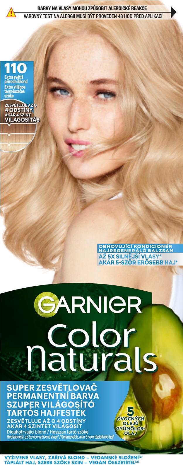 GARNIER Color Naturals permanentná farba na vlasy 110 Extra svetlá prírodná blond, 60 + 40 + 12 ml
