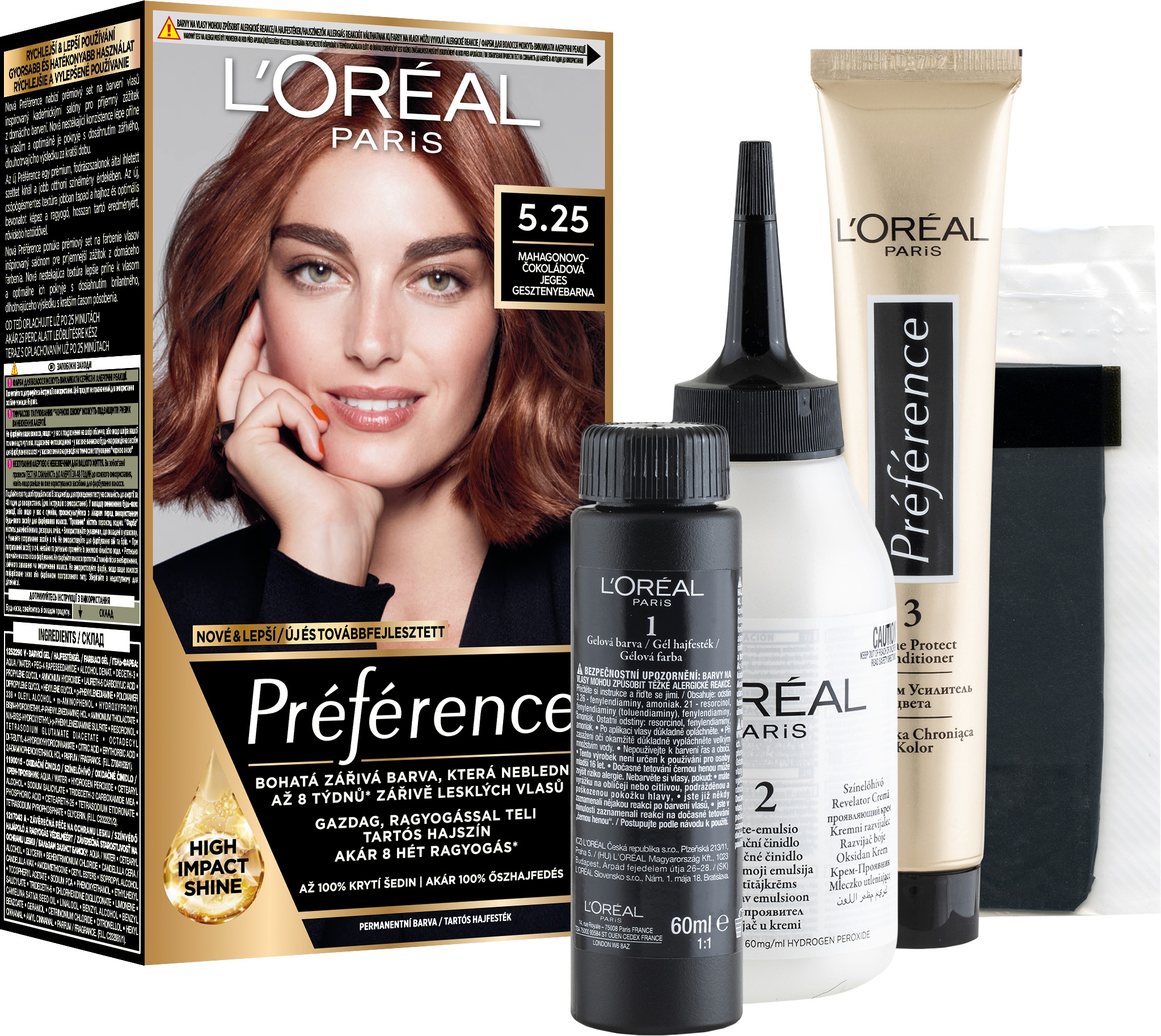L'ORÉAL PARIS Préférence 5.25 Mahagónovo-čokoládová