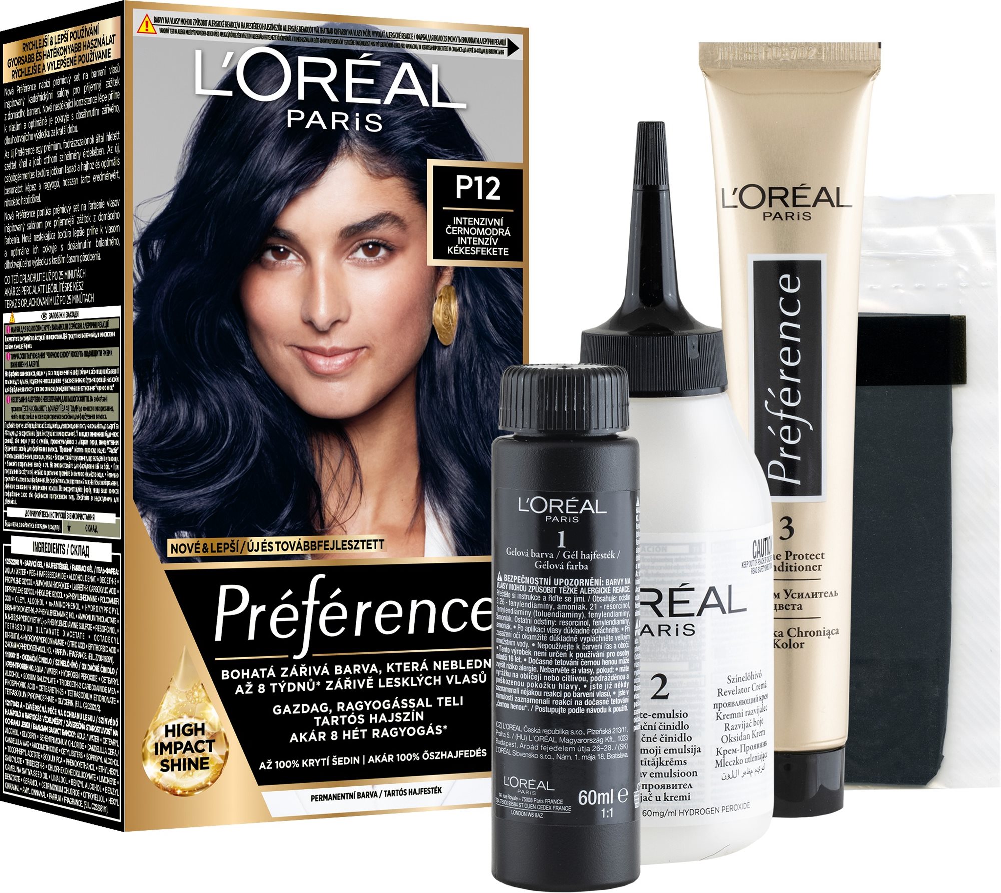 L'ORÉAL PARIS Préférence P12 Intenzívna čiernomodrá